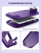 Lamicall Purple Phone Holder for Desk - Dark Purple Cellphone Stand Desk Accessories Desktop Office Must Have for iPhone 17 16 15 14 13 Pro Max Mini, 12 11 XR X 8 7 6 Plus SE, 4-8'' Smartphone