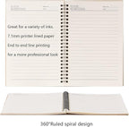 48 Pack A5 Spiral Notebook College Ruled Spiral Notebook Bulk Inches Hardcover Kraft Notebooks Lined Travel Writing Notebooks Journal Notepad for Office School Supplies, 100 Pages, 8.3 x 5.5 Inches