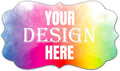 Custom 100-500 Stickers with Logo & Text, Business & Thank You Labels (5x4 Inch, Fancy Frame)