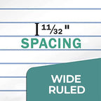 Rosmonde 2000 Packs (Pallet) 1 Subject Notebooks, Spiral Notebook Bulk, Wide Ruled, 70 Sheets (140 pages), Pallet of Notebooks, 8 x 10-1/2" Bulk Spiral Notebooks for School & Office, 4-7 Days Transit