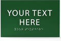 ADA CENTRAL SIGNS - 6" X4" Personalized Custom Sign- Tactile Graphics Grade 2 Braille Text | ADA Compliant Wall Mount Plastic Signs For Schools, Offices, Businesses, Apartments & Restaurants