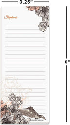 Current Hummingbird Garden Personalized Lined Shopping List Pads - Set of 3