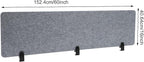 Desk Divider Mounted Privacy Panel, 2Pcs Privacy Panels for Classrooms, Libraries, Business Counters (Grey, 60 x 16 in)
