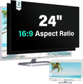 Mao Yeye [2 Pack] 24 Inch Computer Privacy Screen for 16:9 Aspect Ratio Widescreen Monitor, Eye Protection Anti Glare Blue Light Computer Monitor Privacy Filter, Removable 24 in Protector Film