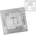 5 oz Titanium Cube Paperweight 1.25" (32 mm) | 99.99% Pure | Chemistry Design with Certificate of Authenticity
