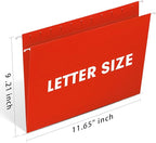 Hanging File Folders, RAZCC 30 Pack Reinforced Hanging Folders Letter Size, Designed for Bulky Files, Filing Cabinet, Adjustable Tabs, Assorted Colors