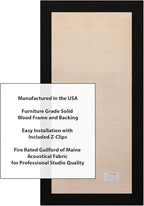 ATS Acoustics Sound Absorbing Acoustic Panel 24" x 48" x 2" Beveled Edge (Black)