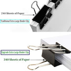 Ufmarine Extra Large Binder Clips 2.4 Inch Length, Jumbo Binder Clips for Office (48 Pcs)