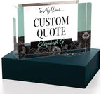 Custom Acrylic Sign Personalized, Custom Desk Name Plate, 18 Styles, (4"x6"), With Gift Box, USA Made by Acryluxe. (Holman)