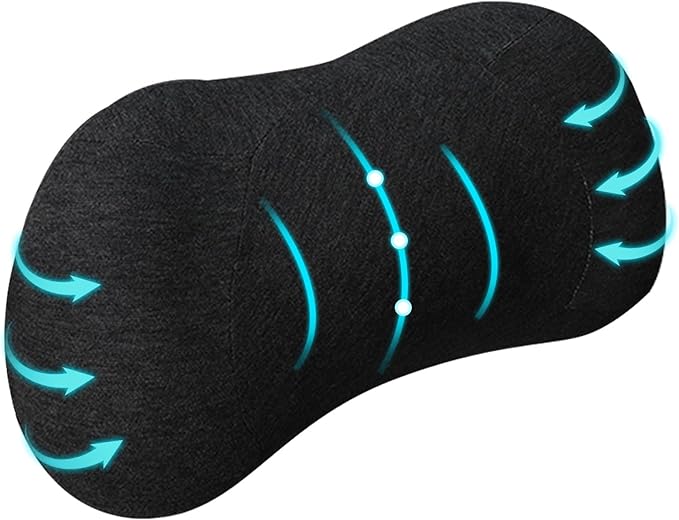 RaoRanDang Lumbar Support Pillow, Back Support for Office Chair Car Ergonomic Memory Foam Lumbar Support Pillow Fatigue Relief, Comfort and Support Your Back