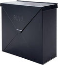 NACH Mailboxes for Outside Wall Mount, 10 x 10 x 4 inch Black Mailbox, Waterproof Mailboxes for Outside - Chicago Style Mail Box