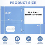 Two Pocket Folders, RAZCC 100 Pack Two Pocket Folders with Prongs, 3 Prong Folders Fit Letter Size Paper, Pocket Paper File Folders for School Office Home Business, Assorted 10 Colors