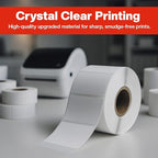 Direct Thermal Labels Roll 2-1/4" x 1-1/4",10 Rolls(10,000 Labels),Compatible with Zebra, Rollo,Eltron &TSC Label Printer,Strong Adhesive Perforated shipping labels for Packages, Barcodes & Office Use