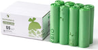 SUPERBIO 55 Gallon Compostable Yard Waste Bags, Lawn & Leaf Bags, Heavy Duty Extra Thick 1.57 Mil, (80 Count Bulk), 208.1 Liter, BPI and OK compost INDUSTRIAL