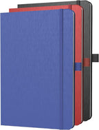 ONAVIA A5 Lined Journal Notebook, 7mm College Ruled Notepad, Journaling for Writing, Work, School, Travel and Note Taking, Hardcover 160 Pages (80 Sheets) 5.79 x 8.3 inches, 3 Pack (Black+Red+Blue)