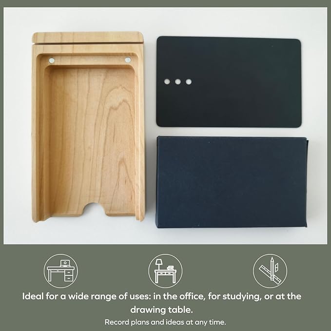 muso wood Daily To Do List Planner with Maple Stand - 100 To Do List Cards - Undated Daily Planner Notepad for Desk Accessories and Supplies, Enhanced Productivity, Work Office Accessories