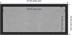 Amanti Art Black Framed Magnetic Board 23x51 Oversize Vision Board for use with Magnets, 100% Metal Sheet to Display Items as Office Decor or for Home Organization in mudroom, Kitchen or Kids Room