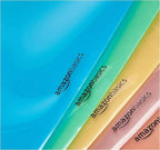 Amazon Basics Tab Dividers for 3 Ring Binder, Two Pocket, Letter Size, Assorted Colors, 15 Count