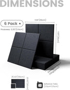 Fluxynara Large Felt Bulletin Board 36" x 24"Cork Board Alternative-6 Pack with 40 Safe Removable Adhesive Tabs, Cork Boards for Walls Cork Board for Home Office Classroom Pin Board-Deep Charcoal Blue