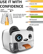 ZMOL Heavy Duty Electric Pencil Sharpener for Classroom, Auto-Stop Cute Pencil Sharpener Plug in for Kids for No.2 / Colored Pencil Sharpeners Plug in