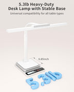 SEOUFRDZ LED Desk Lamp with Base, 24W Brightness Touch Control Desk Light for Home Office, Eye-Caring Tall Adjustable Architect Lights for Reading, Drawing, Crafts, Gaming, Workbench, Study