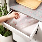 Cherry Blossom Shelf Liner - Non-Adhesive Drawer & Cabinet Liner, Non-Slip Waterproof Kitchen Shelf Paper,Pink Decorative Floral Refrigerator Liner, Easy to Cut & Clean