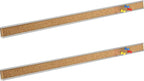 Corksidol Bulletin Bar Strip, Cork Board, Cork Strips, 24" x 1", Classroom, Office, Walls, Cubicle, Aluminum Frame,2 Pack, Silver