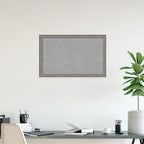 Amanti Art Grey Framed Magnetic Board 27x43 Large Vision Board for use with Magnets, 100% Metal Sheet to Display Items as Office Decor or for Home Organization in mudroom, Kitchen or Kids Room