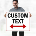 Custom Arrow,Custom Directional Sign, Two Way Arrow,24x30 Inches, 55 mil thick HDPE (high density polyethylene) Made in USA by My Sign Center