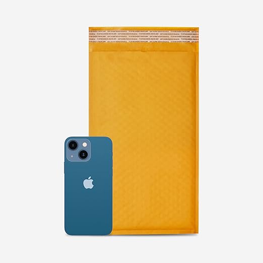 HOLPACK Golden Kraft Bubble Mailers 7.25x12 inch - 100 pack, Self-Seal Cushioning Padded Envelopes #1 | Small Business eCommerce shipping jewelry, makeup, cosmetics, and more - MADE IN USA