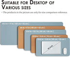 Cork Desk Mat - Dual-Sided Desk Pad for Office and Home - Desk Organization and Accessories - Ideal for Large Mouse Pad and Desk Mats on Top of Desks(Light Blue,90cmx 43cm)
