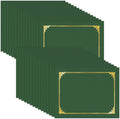 HAUTOCO 30 Pack Certificate Holders, Green Diploma Folders Certificate Covers with Gold Foil Border for Letter Size 8.5x11 Cardstock, Award, Document, Graduation