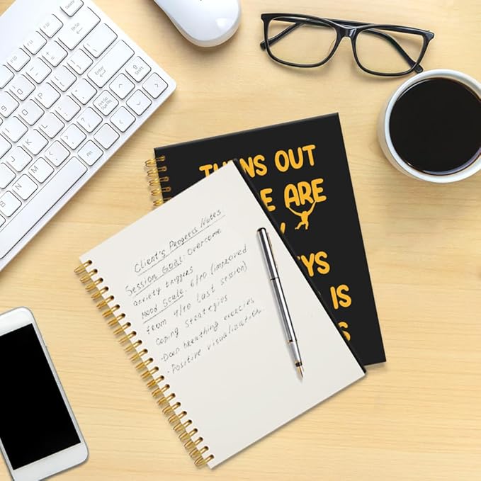 Mhfpl Turns Out These are My Monkeys and This is My Circus Black Golden Spiral Notebook, Humorous Office Gifts, Team Gifts for Boss, Retirement Thank You Gifts for Boss Leader