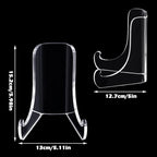Chunful 2 Pieces Acrylic Plate Stands Clear Acrylic Easels Display Stands with Deep Support Shelves for Display Card Holder Photos Book Picture Table Top Holder Home Decors (5.1 x 5 x 6 Inch)