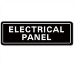 Electrical Panel Sign – Standard Electrical Cabinet Sign, Premium Durable Acrylic Material, Super Strong Self-Adhesive, Quick Installation, Suitable For Your Home And Business (9×3 Inches, Black)
