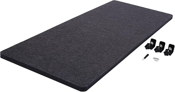 Polyester Desk Dividers, Soundproof Room Divider Office Furniture Partitions, Privacy Desk Panel with Clamps & Screwdriver, Stand Up Freestanding Desk Privacy Panel for Office Classroom(59.1" x23.8")
