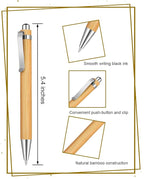 lyforx Bamboo Pens Bulk Wooden Bamboo Pens Engraving Wooden Ballpoint Pen Customizable Gift Pen Bulk 50pcs