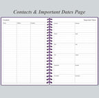 Daily Planner Undated - A5 To Do List Notebook Hourly Schedules, Spiral Appointment Planner for Women and Men, PVC Hardcover, Inner Pocket, Elastic Closure, 5.8" x 8.3", Purple