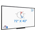 White Board Dry Erase 72x40, Large Magnetic Whiteboard Maxtek Dry Erase Boards for Wall, Aluminum Presentation Wall-Mounted Marker Board with a Long Pen Tray for School, Classroom, Office & Home