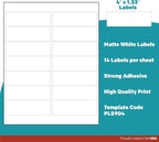 Premium Label Supply White Sticker Mailing Labels – 4" x 1.33" – Laser/Inkjet Compatible – (14 per Sheet), 500 Sheets – 7000 Total Adhesive Labels