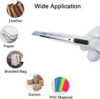 WEKOIL 30Pcs Snap Off Utility Knife Blades with 3 Pcs Delicate 9mm Auto Lock Art Knives Craft Cutters Box Paper Cutters Graphic Knife for Office Home Garage Warehouse,White