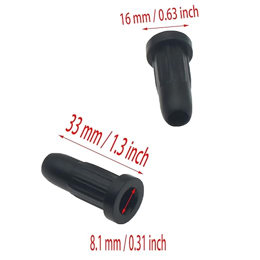 GWYAN 20 Pcs Black Plastic Caster Rubber Sleeve Chair Wheel Stopper Lid Caster Wheels Furniture Inserts for Home Office Use