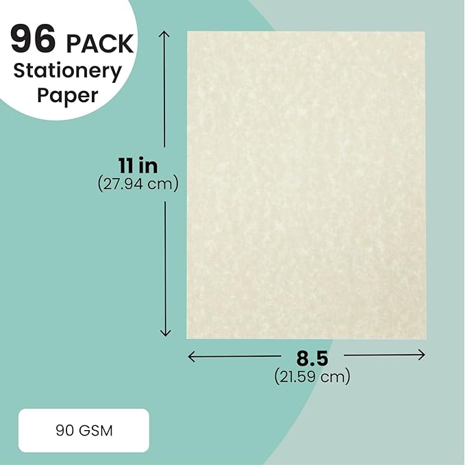 Best Paper Greetings Parchment Paper - 8.5 x 11 In, Ivory, 90 GSM, 96 Sheets - Resume & Certificate Paper - Printer Stock for Awards & Diplomas