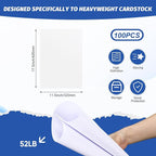Gersoniel 100 Pcs Printer Paper 11 x 17 Inch Copy Paper 52 lb Glossy Paper Heavy Weight Cardstock Tabloid Paper Heavy Card Stock for Presentation Laser Back to School Office Supplies(White)