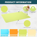 20 Pcs Flexible Cutting Board Mats Plastic Cutting Mats Non Slip Chopping Board Dishwasher Safe Anti Skid Extra Thick Cutting Mats with Food Shaped Hanging Holes for Kitchen Food about 14 x 9.4 inch