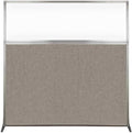 Versare Hush Screen Portable Room Divider | Workstation Wall Divider | Freestanding Privacy Hush Panels | Clear Windows | Fabric Office Divider Screen | Great for Room Separation