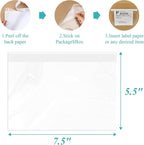 Shipping Label Sleeves, 7.5”×5.5”Self-Adhesive Shipping Label Sleeves, Packing List Envelopes, Clear Top-Loading Packing List, Shipping Labels Pouches For Shipping Labels/Files, 200 Pack.