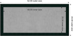 Amanti Art Black Framed Magnetic Board 24x52 Oversize Vision Board for use with Magnets, 100% Metal Sheet to Display Items as Office Decor or for Home Organization in mudroom, Kitchen or Kids Room