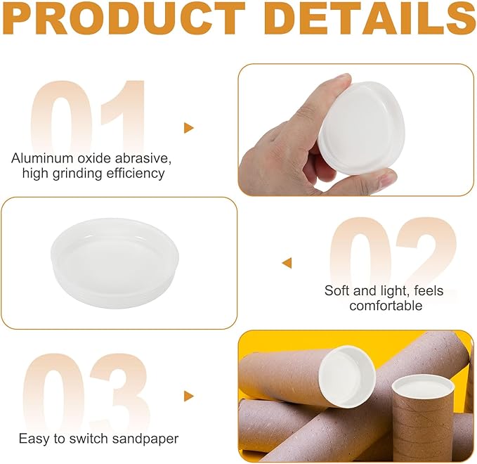 PATIKIL 100 Pcs Mailing Tube Plastic End Caps 2.6" ID PE Round Cardboard Shipping Tube Lids White Protective Poster End Caps for Paper Documents Artwork Storage