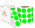 PARLAIM 3/4 Inch Roll Color Coding Labels,4000 per/4 Rolls Round Adhesive Color Coding Circle Dot Stickers for Office Home (Fluorescent Green)